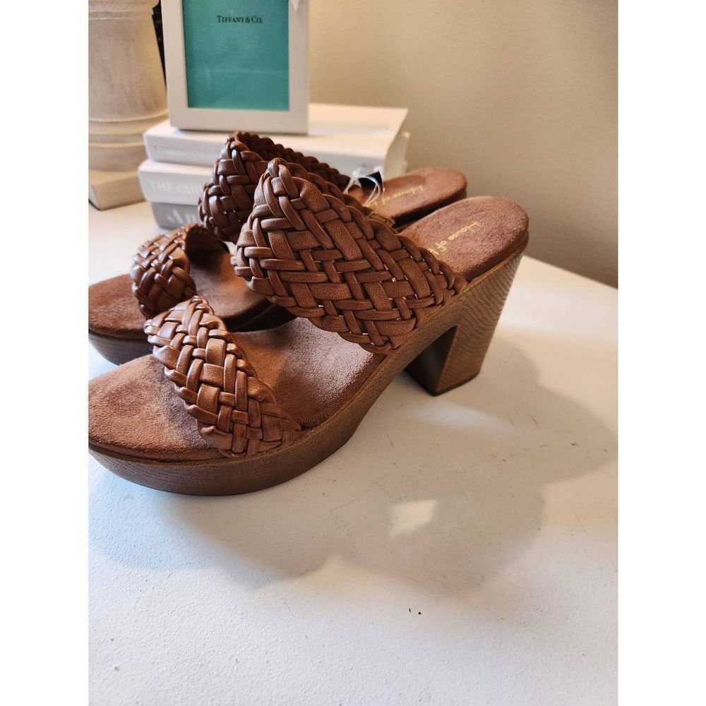 House of Harlow 1960 Cognac Braided Sandals - Picture 2 of 8